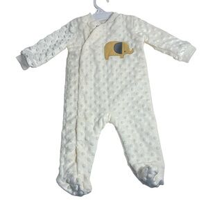 NWOT Chick Pea Infant 3 - 6 Months Unisex Lined Footed Onesie